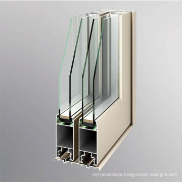 Double glass aluminum sliding door